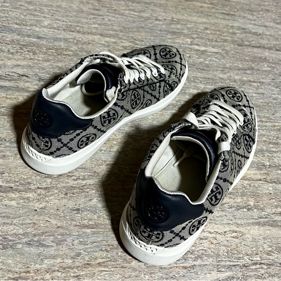 Tory Burch Black and White Patterned Sneakers - Picture 5 of 16